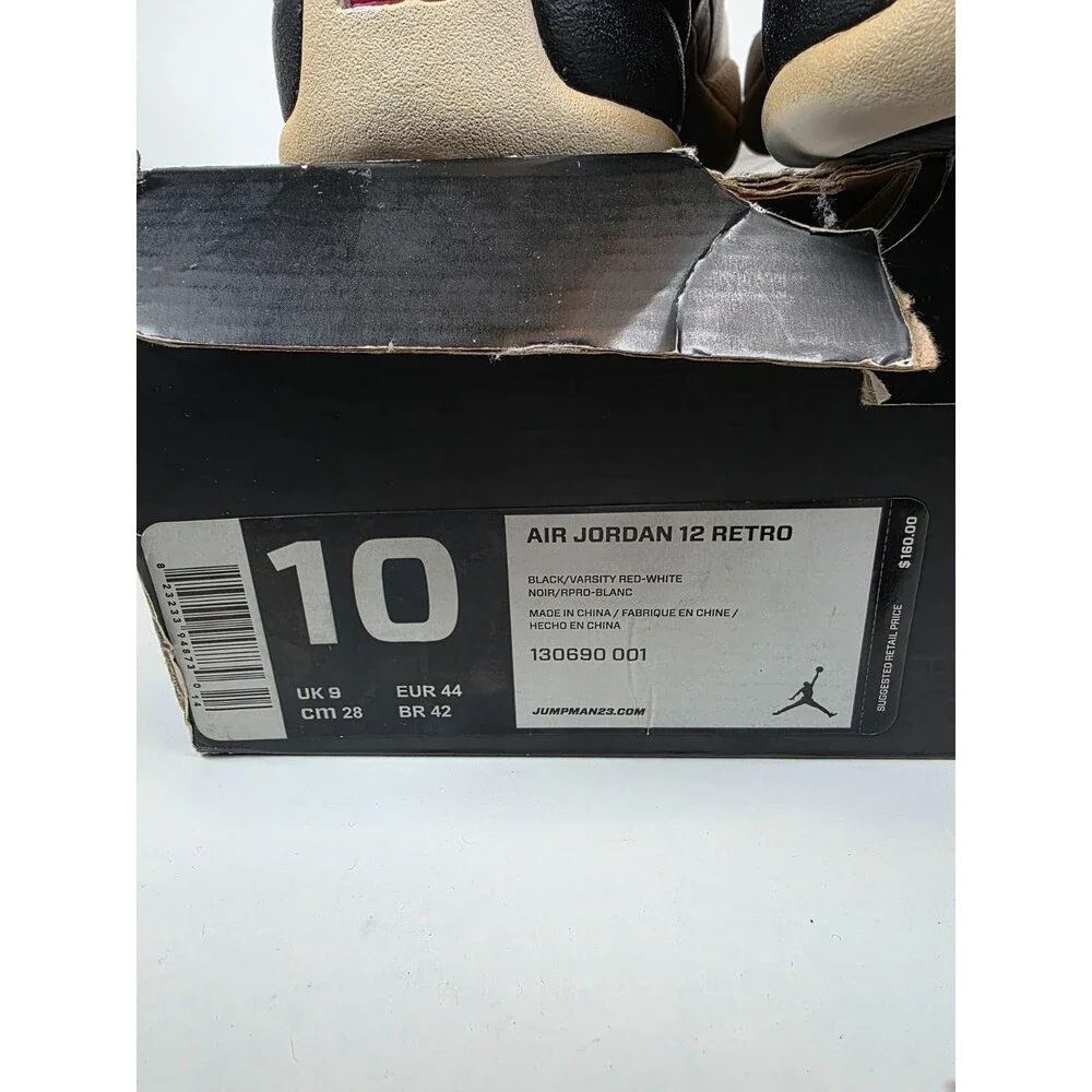 Air Jordan 12 Retro Playoffs  2012 130609-001 Men's Size 10 Used